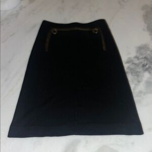 Tory Burch Black Pencil Skirt Knee-Length wool blend